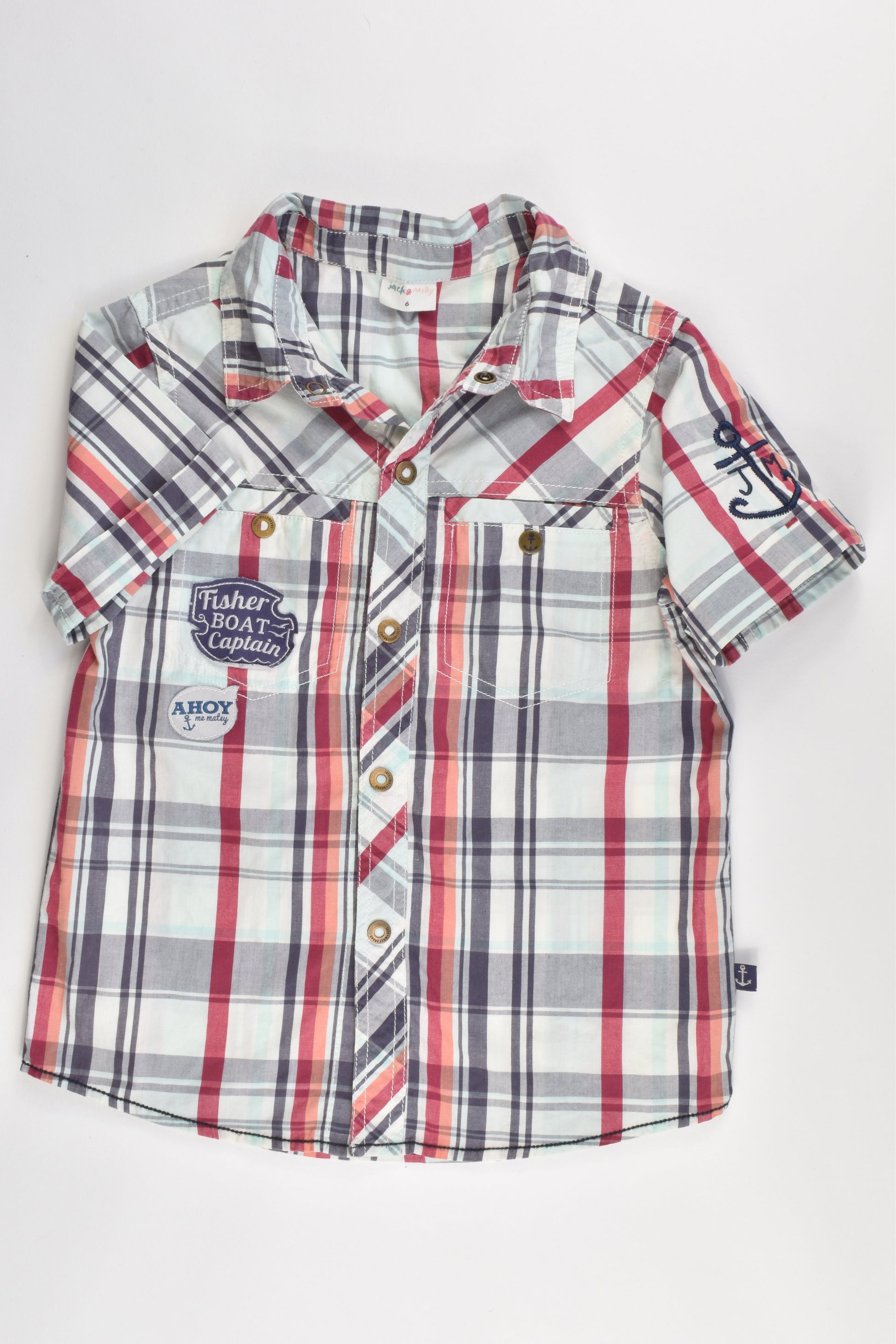 Jack & Milly Size 6 Collared Shirt