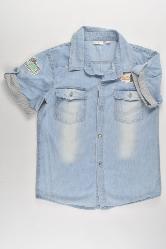 Jack & Milly Size 7 Lightweight Casual Denim Shirt