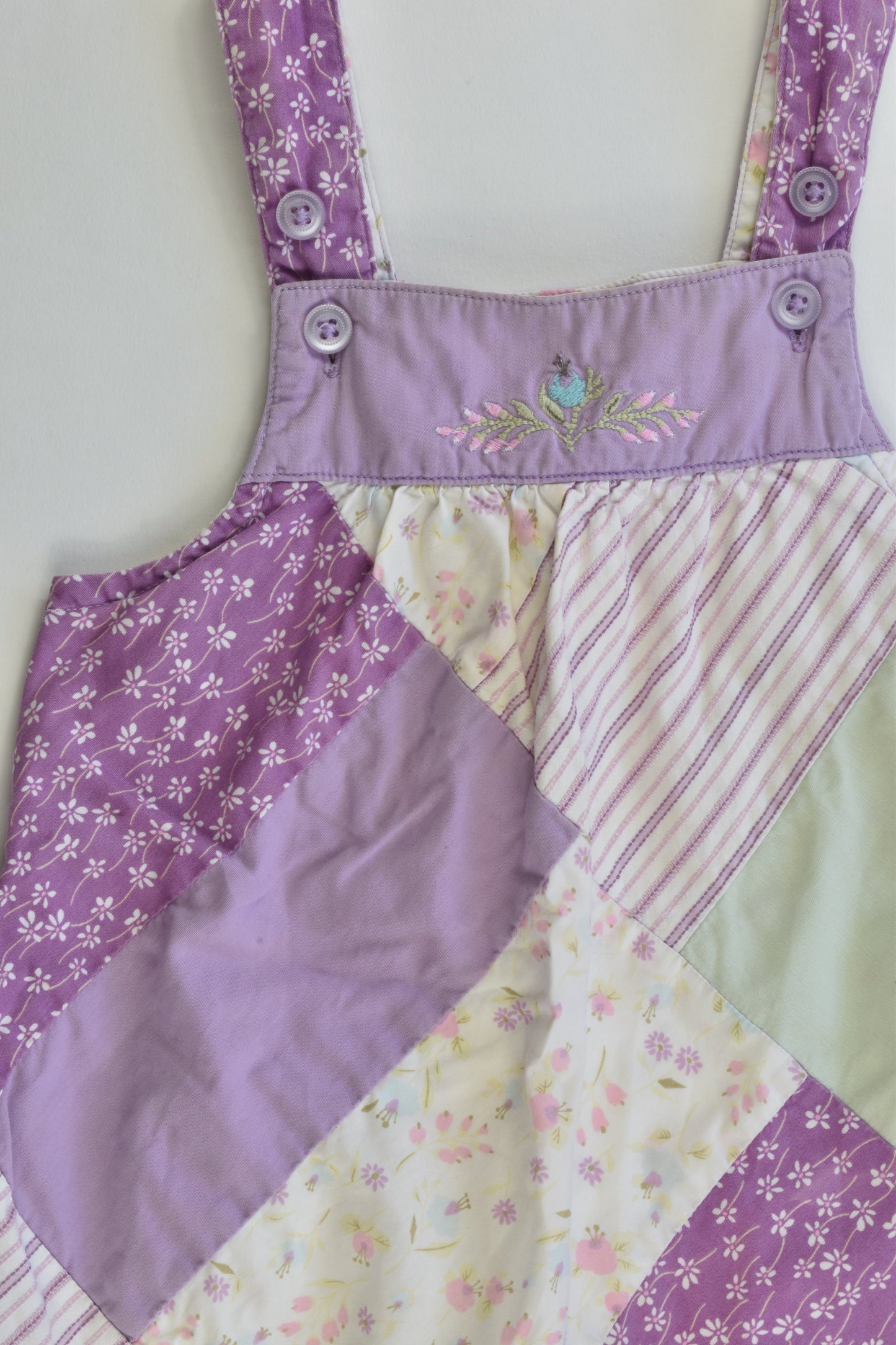 Janie and Jack Size 6-12 months (0) Lined Patchwork Dress