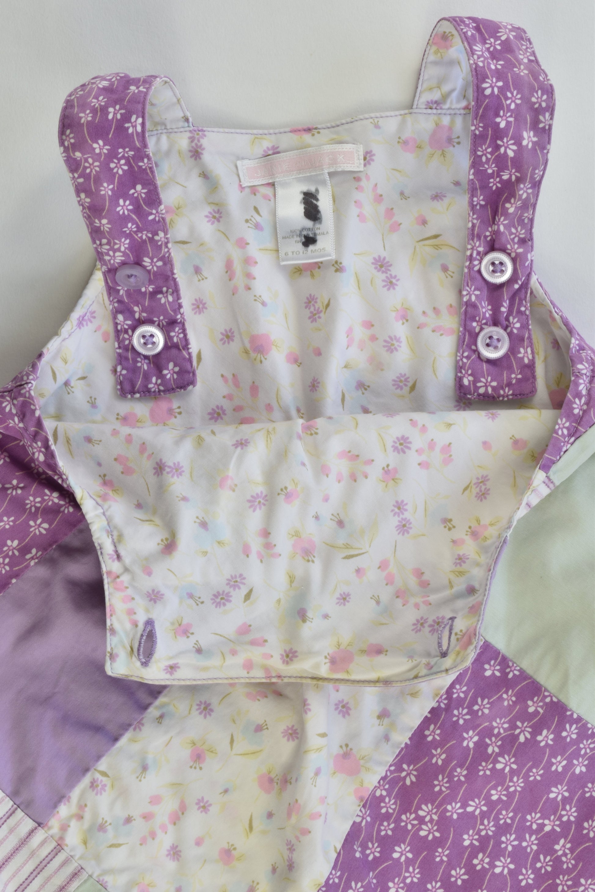 Janie and Jack Size 6-12 months (0) Lined Patchwork Dress