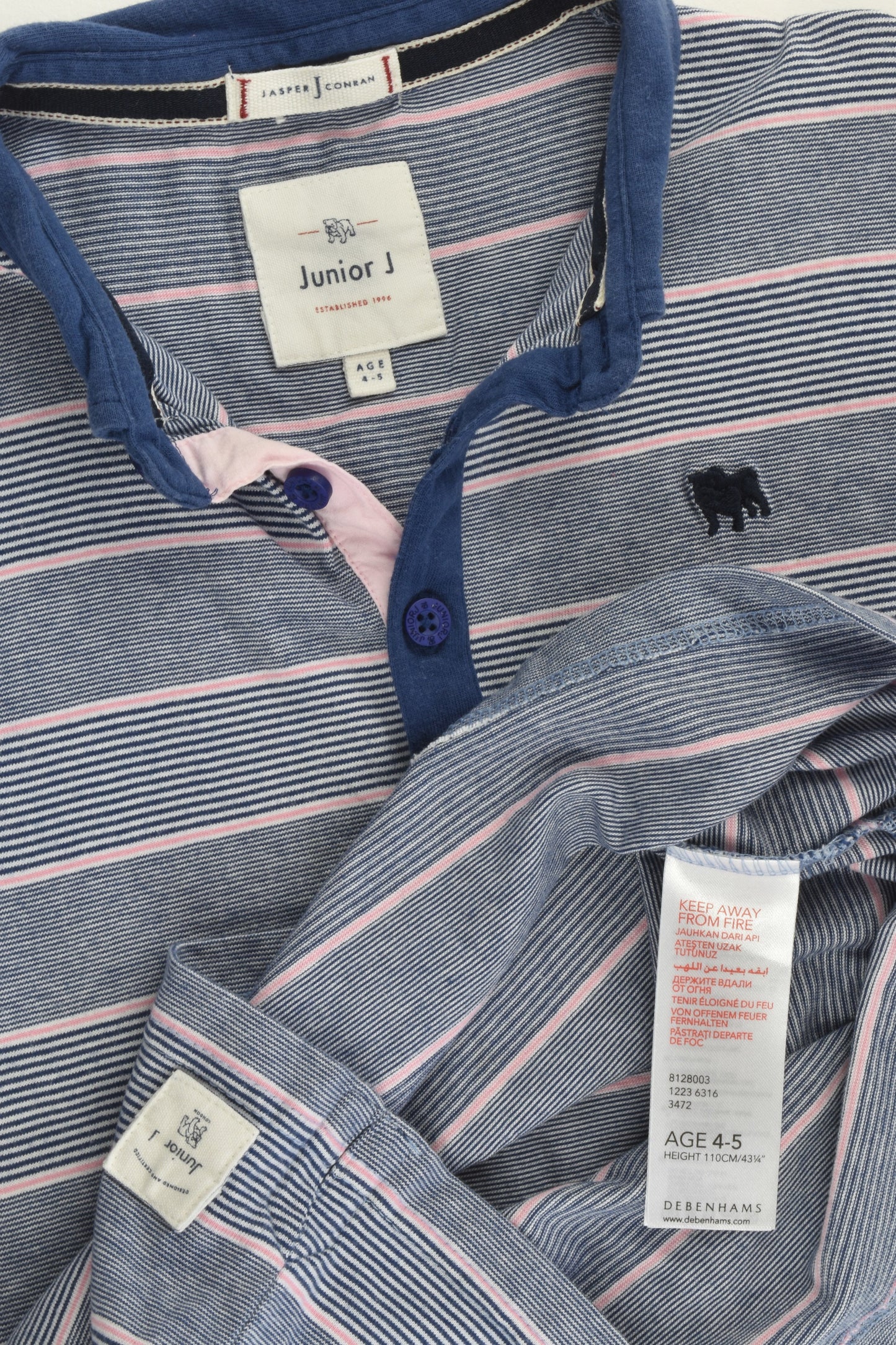 Jasper Conran by Debenhams Size 4-5 (110 cm) Striped Polo Shirt