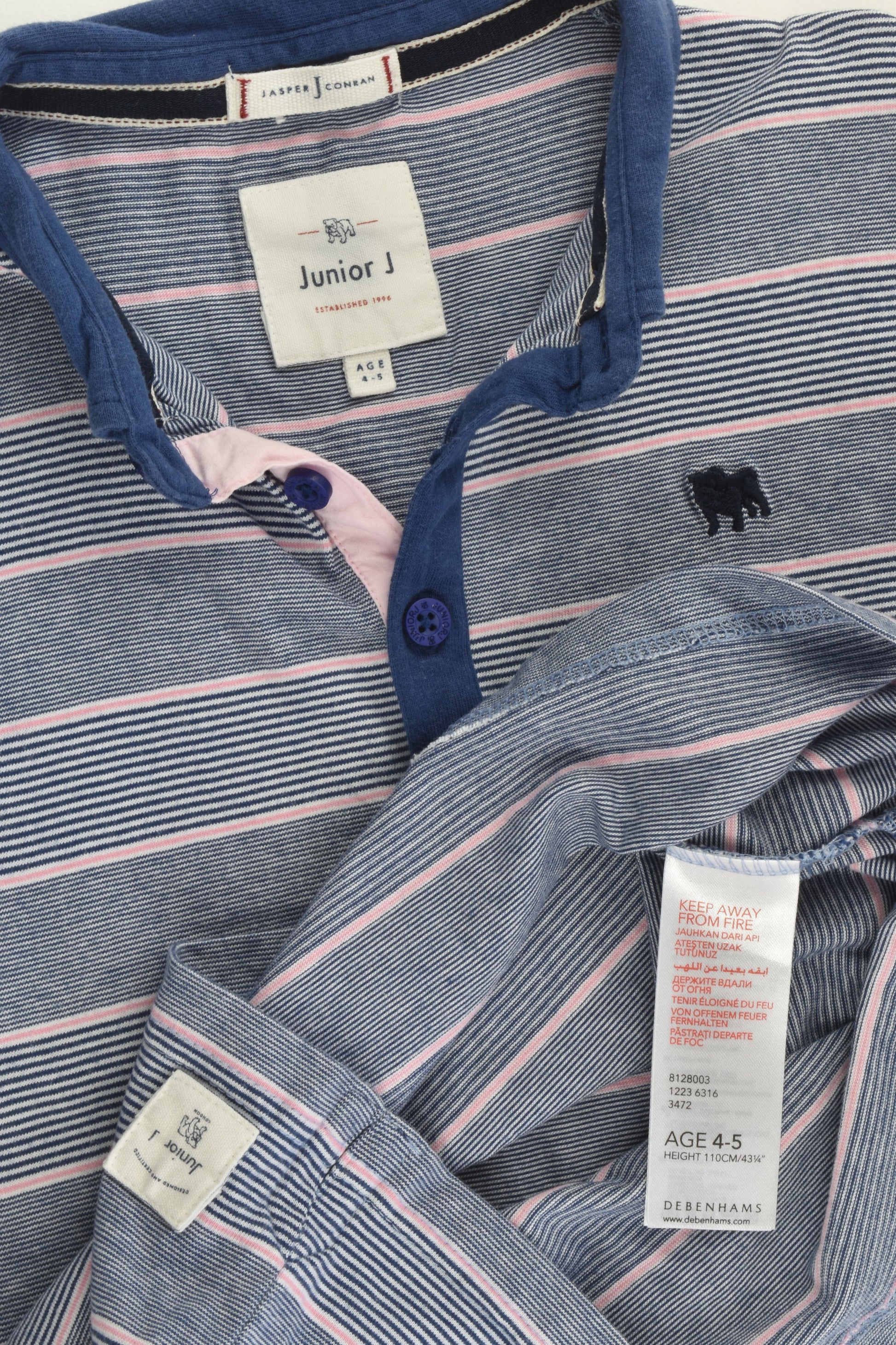 Jasper Conran by Debenhams Size 4-5 (110 cm) Striped Polo Shirt