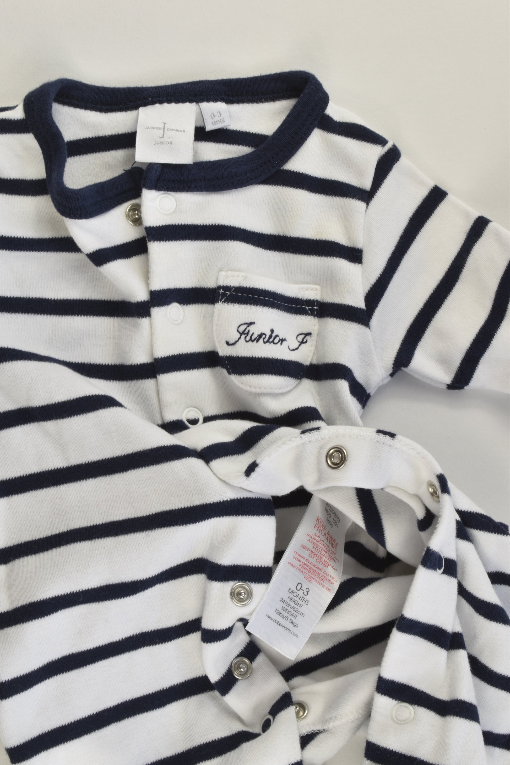 Jasper Conran Junior Size 000 (0-3 months) Striped Romper