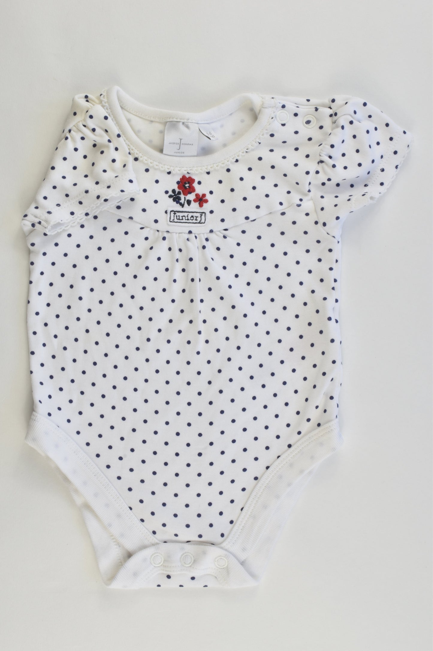 Jasper Conran Junior UK Size 3-6 months (68 cm) Navy Blue Dots Bodysuit