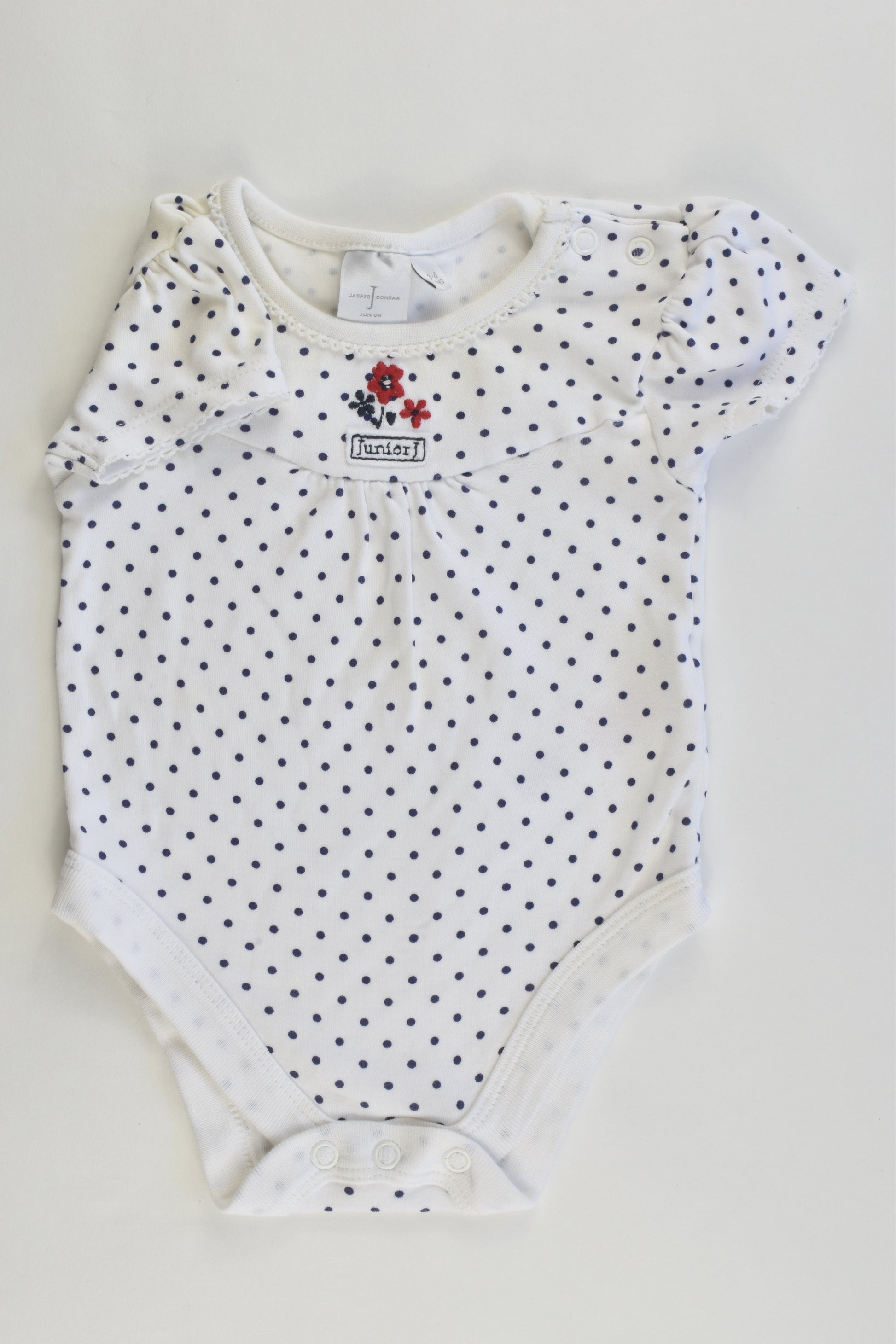 Jasper Conran Junior UK Size 3-6 months (68 cm) Navy Blue Dots Bodysuit