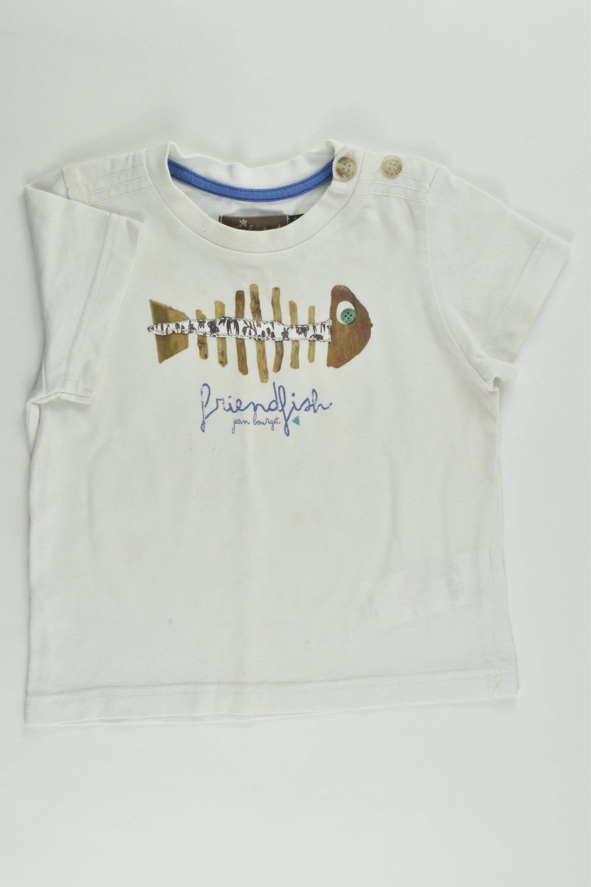 Jean Bourget (France) Size 0-1 (12 months, 74 cm) Friend Fish T-shirt