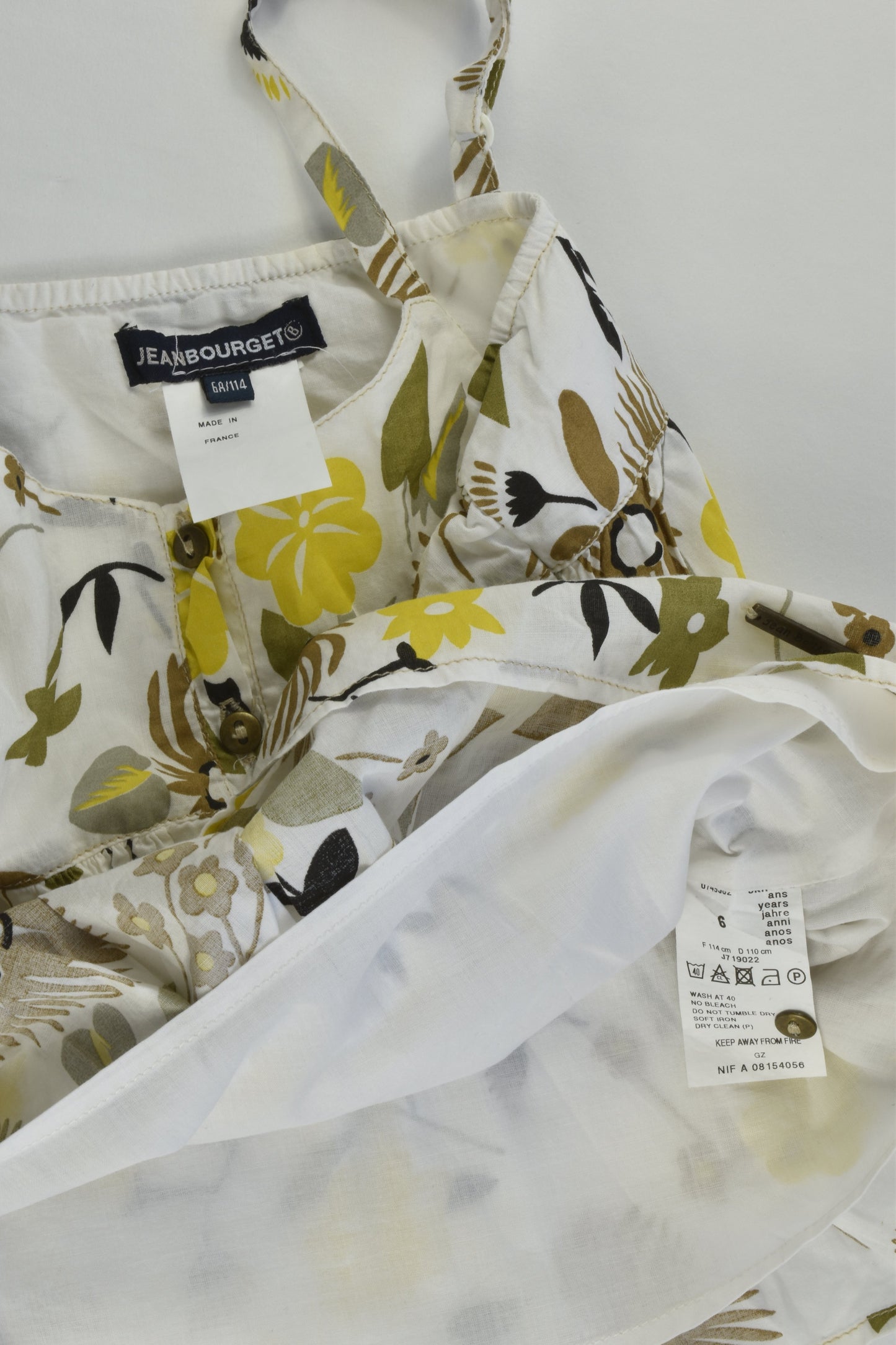 Jean Bourget Size 6 years (114 cm) Lined Floral Blouse