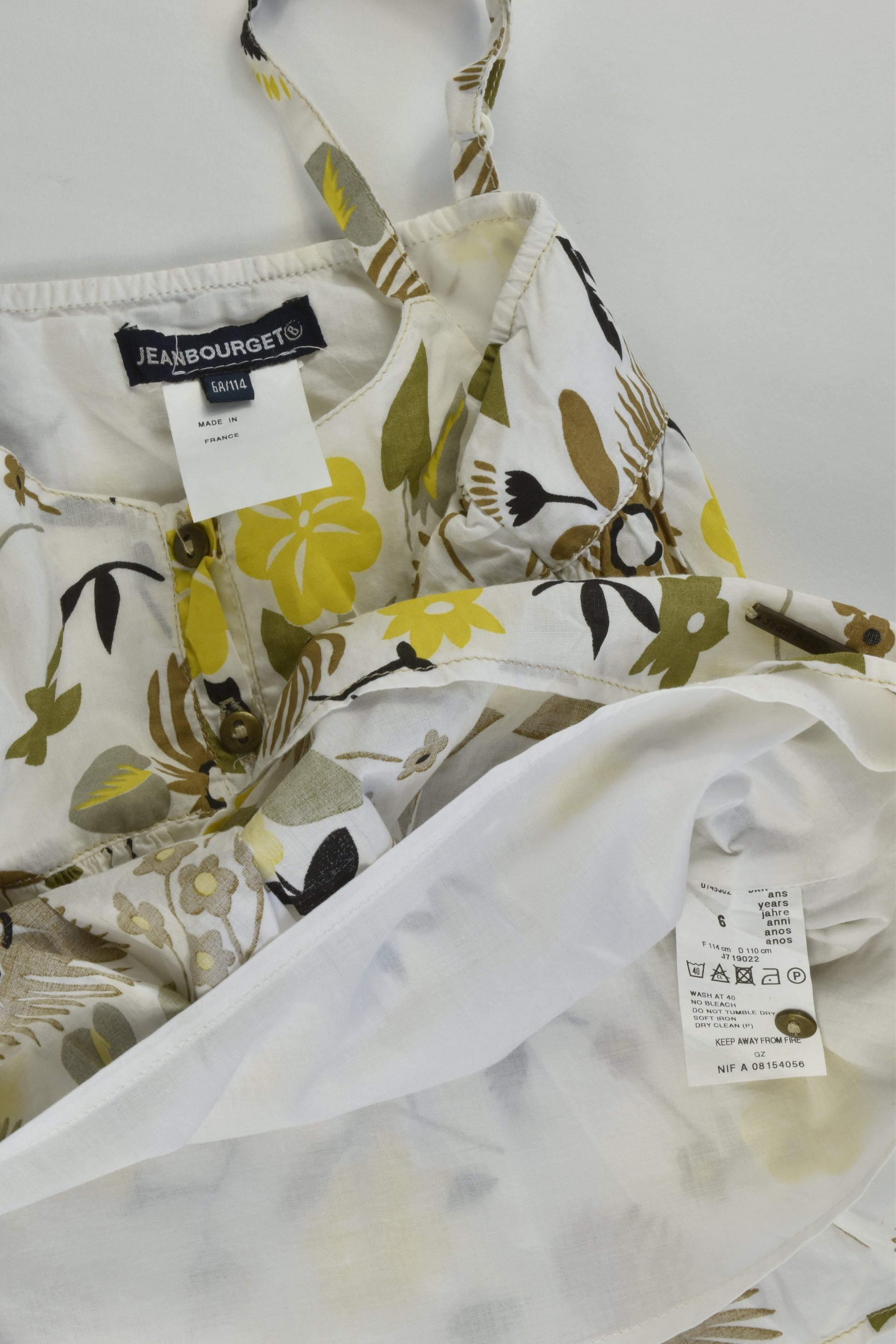 Jean Bourget Size 6 years (114 cm) Lined Floral Blouse