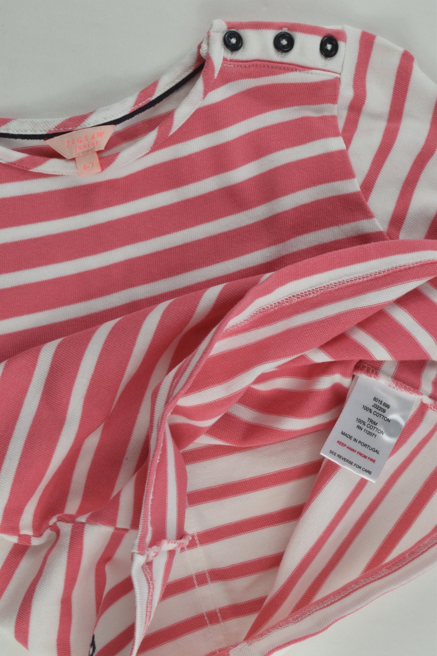 Jigsaw Junior Size 6-7 Striped Top