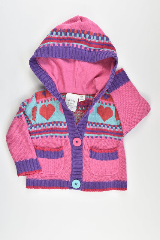 JK Baby New Zeland Size 0 (6-9 months) Knitted Cardigan with Hoodie