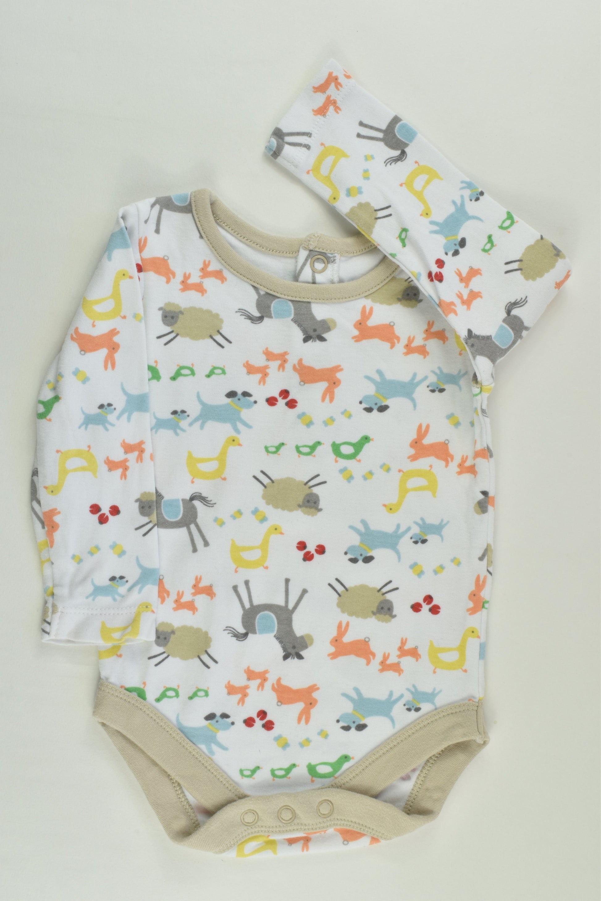 John Lewis Baby Size 00 (3-6 months) Farm Animals Bodysuit