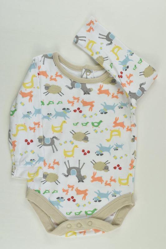 John Lewis Baby Size 00 (3-6 months) Farm Animals Bodysuit