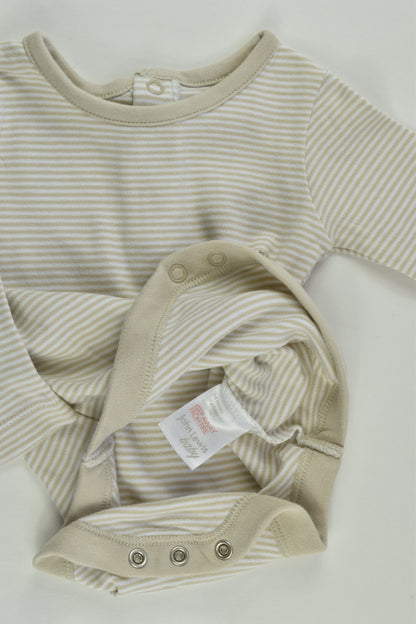 John Lewis Baby Size 00 (3-6 months) Striped Bodysuit