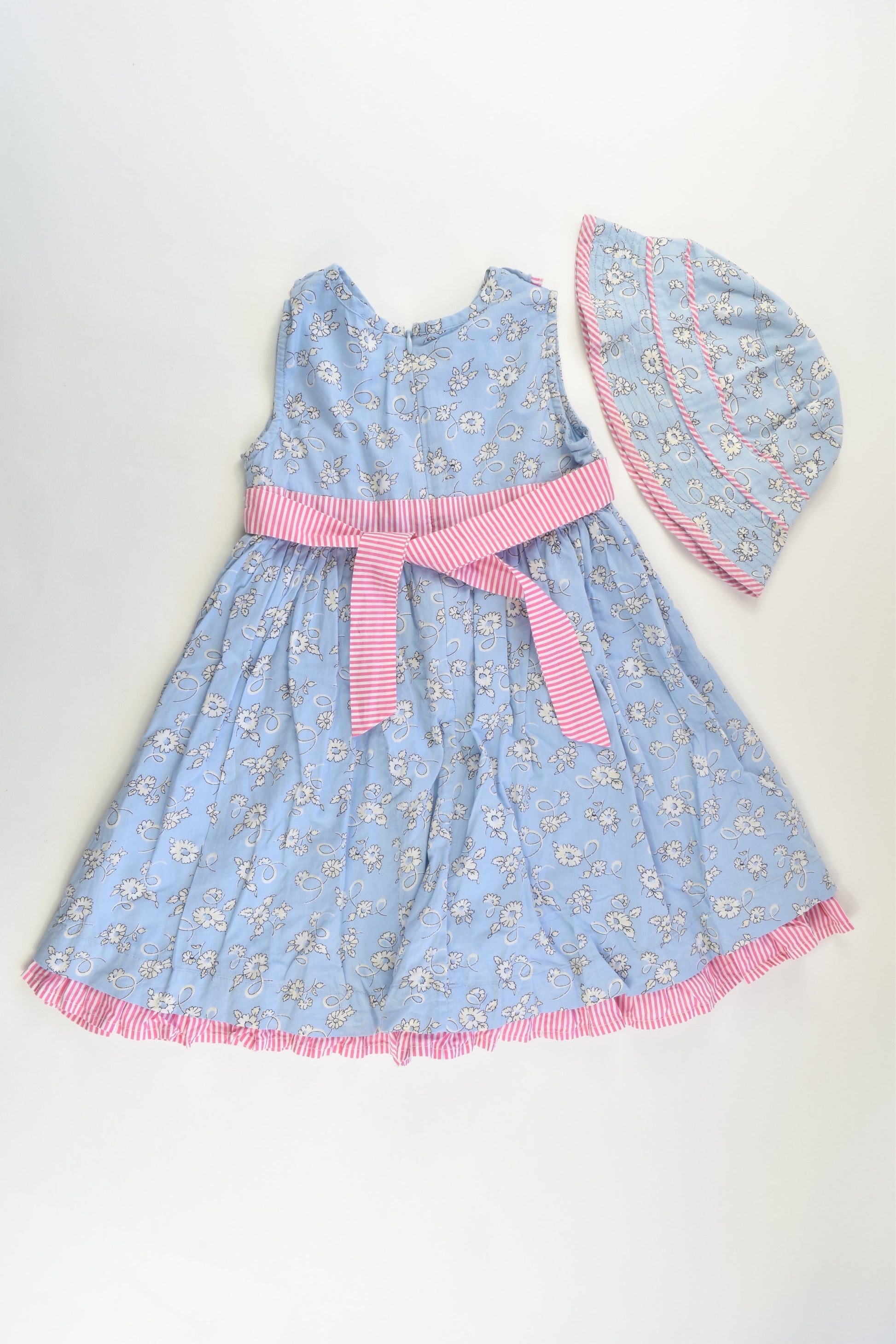 John Lewis Size 2 (92 cm) Lined Dress and Matching Hat