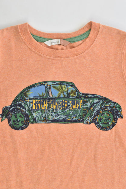 John Lewis Size 5 Beach Car T-shirt