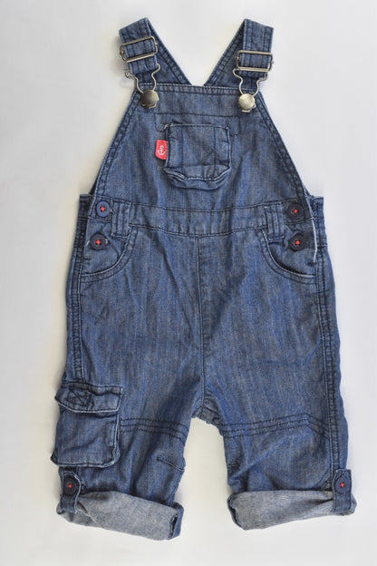 John Lewis Size 6-9 months (0) Anchor Soft Denim Overalls