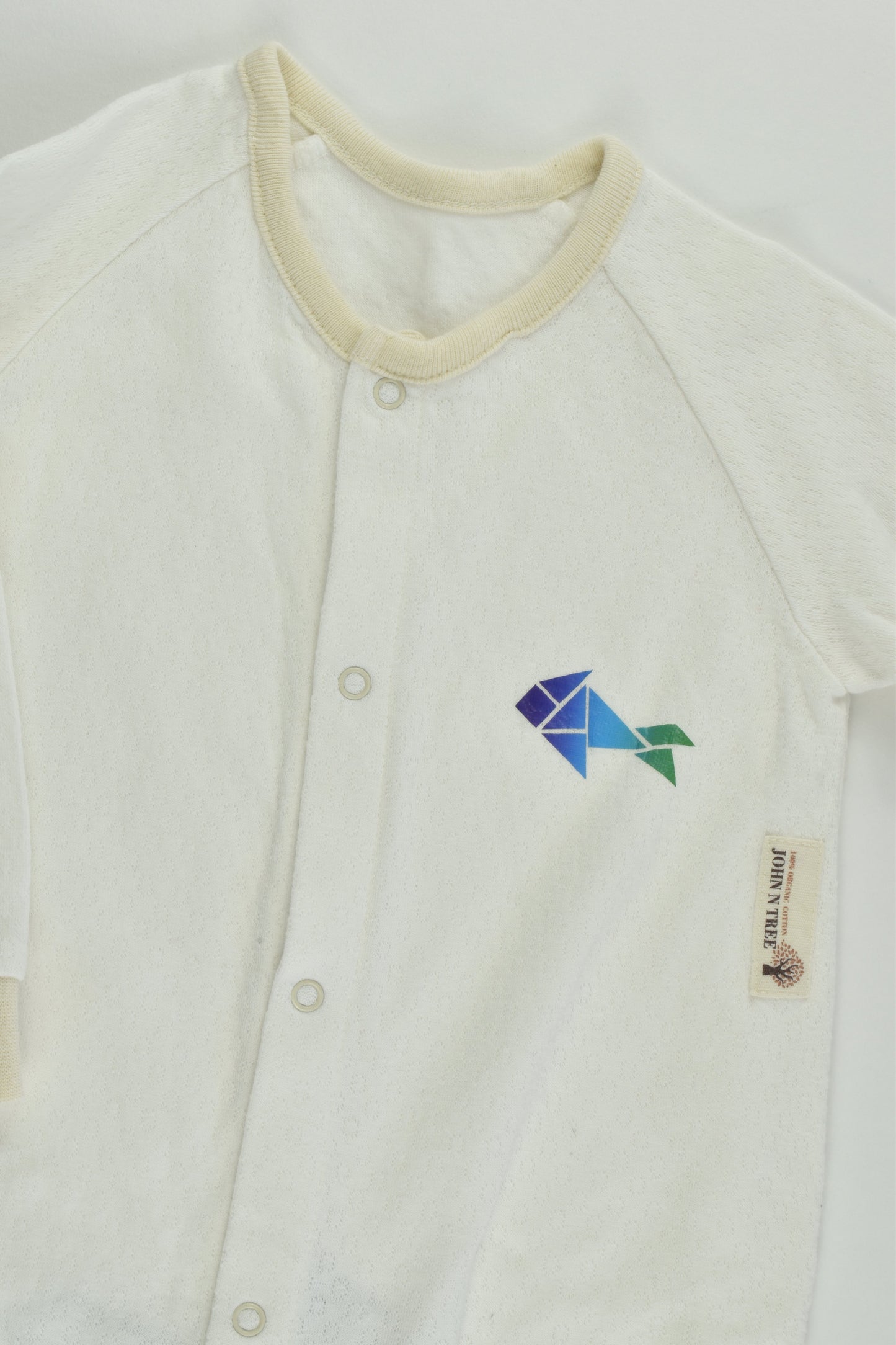 John N Tree Size 0 Organic Cotton Fish Romper