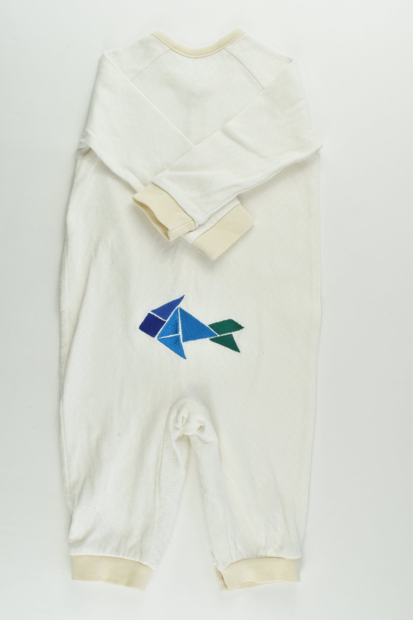 John N Tree Size 0 Organic Cotton Fish Romper