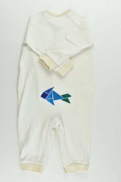 John N Tree Size 0 Organic Cotton Fish Romper