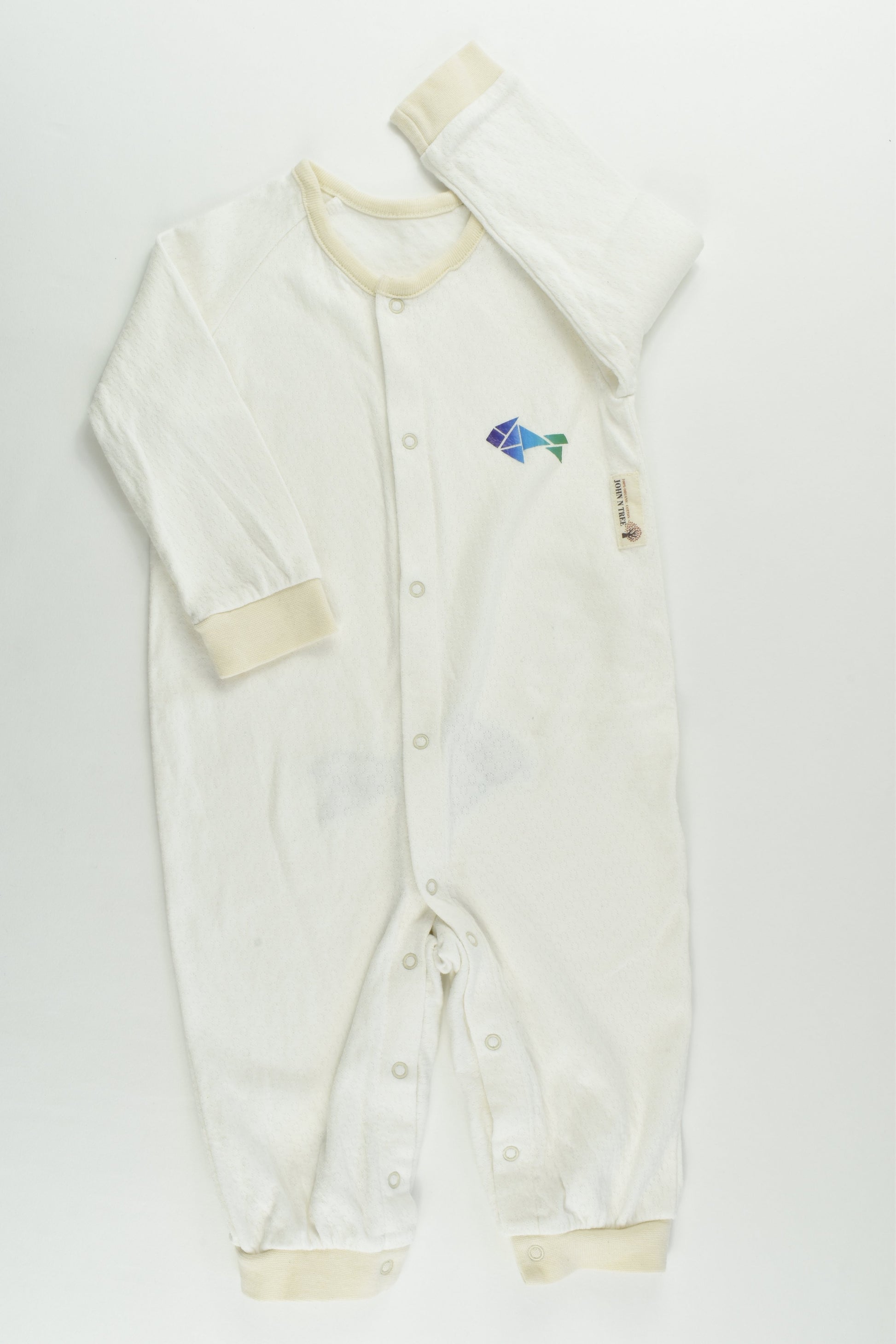 John N Tree Size 0 Organic Cotton Fish Romper