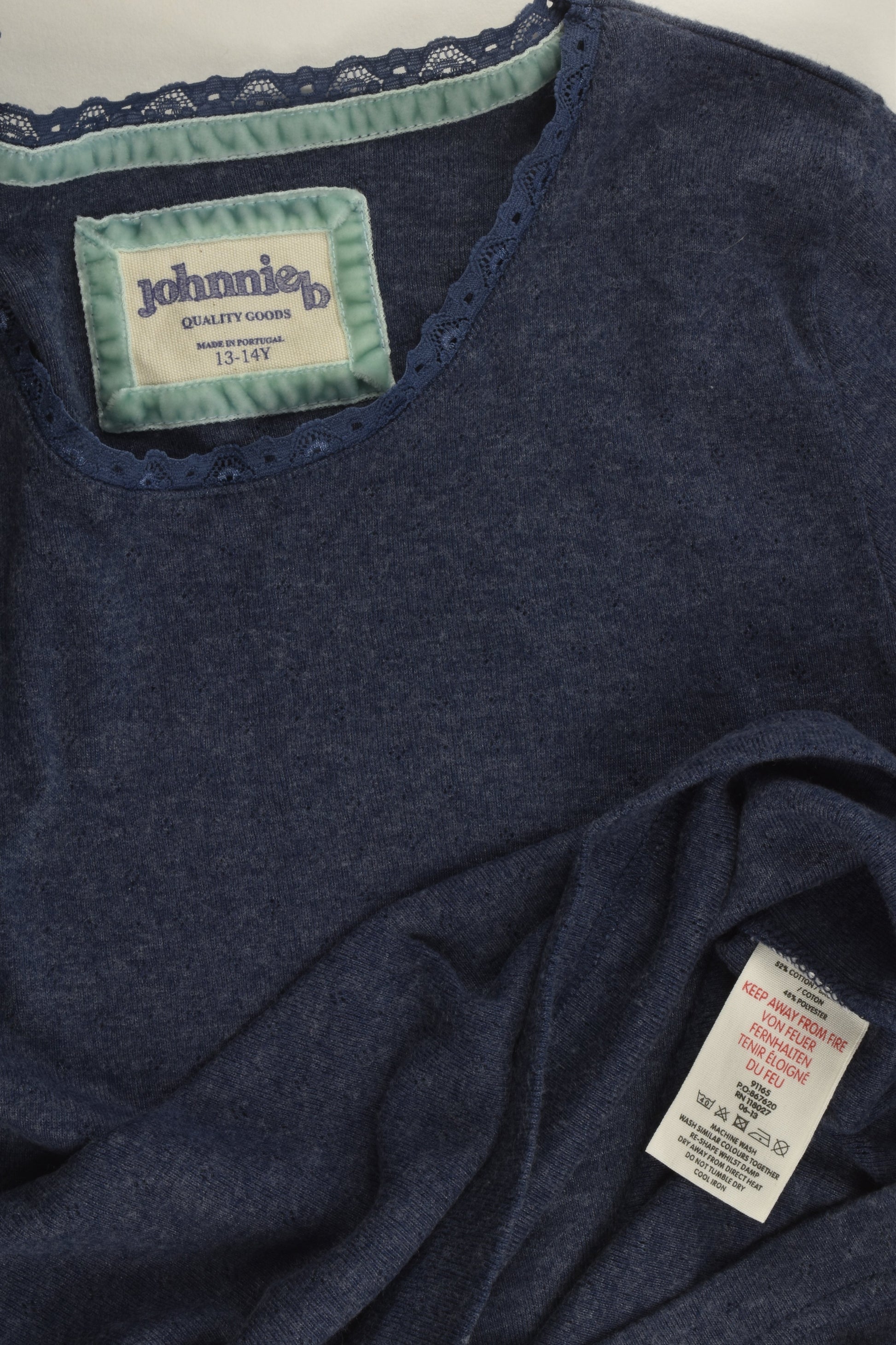 Johnnie B by Boden Size 13-14 Blue Top