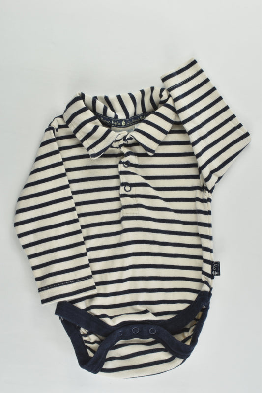 JoJo Maman Bébé Size 00 (3-6 months) Nautical Bodysuit