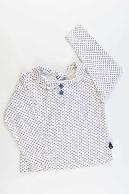 JoJo Maman Bébé Size 12-18 months Collared Floral Top