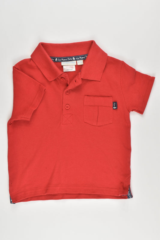 JoJo Maman Bébé Size 18-24 months Collared T-shirt