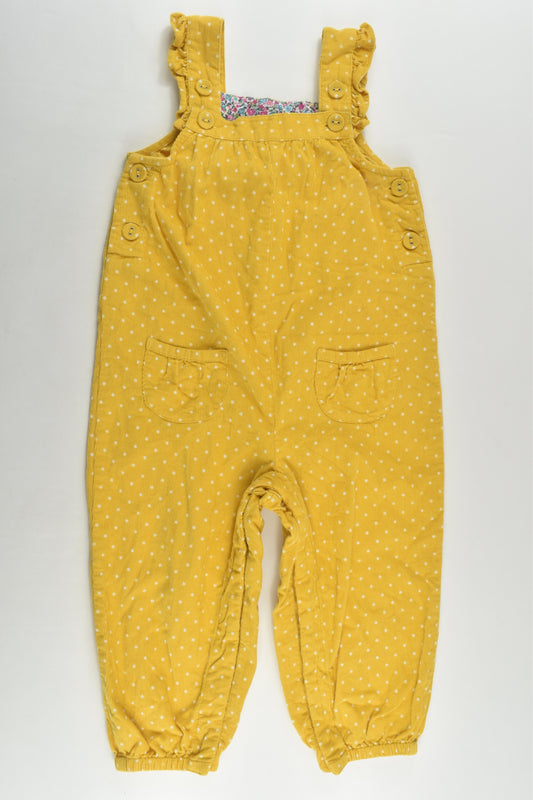 JoJo Maman Bébé Size 2 (18-24 months) Dotty Print Lightweight Cord Overalls