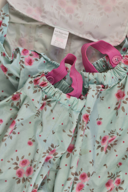 JoJo Maman Bébé Size 2 (18-24 months) Splish Splash Floral Waterproof Overalls