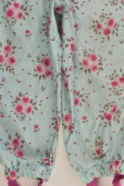 JoJo Maman Bébé Size 2 (18-24 months) Splish Splash Floral Waterproof Overalls