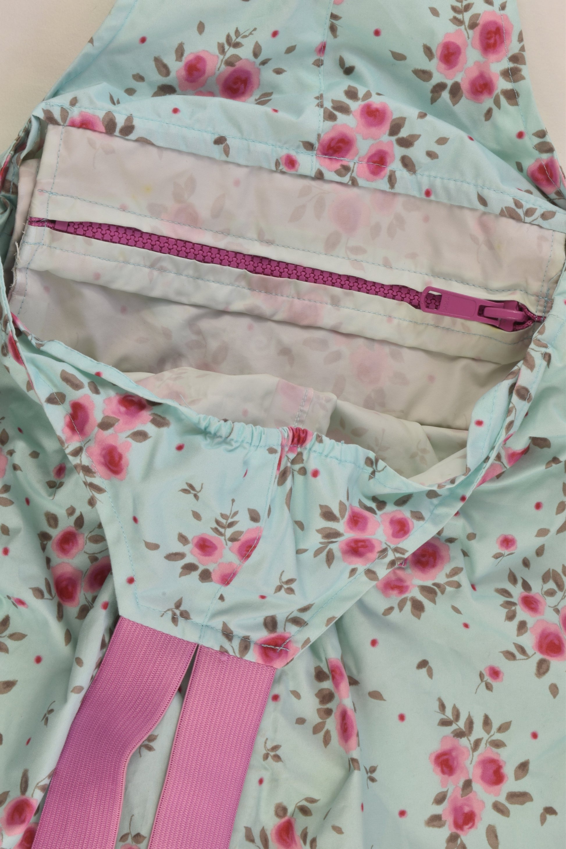 JoJo Maman Bébé Size 2 (18-24 months) Splish Splash Floral Waterproof Overalls