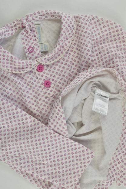 JoJo Maman Bébé Size 2-3 Collared Floral Top