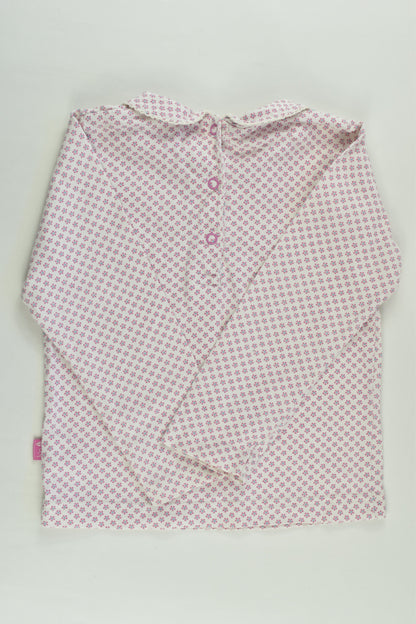 JoJo Maman Bébé Size 2-3 Collared Floral Top