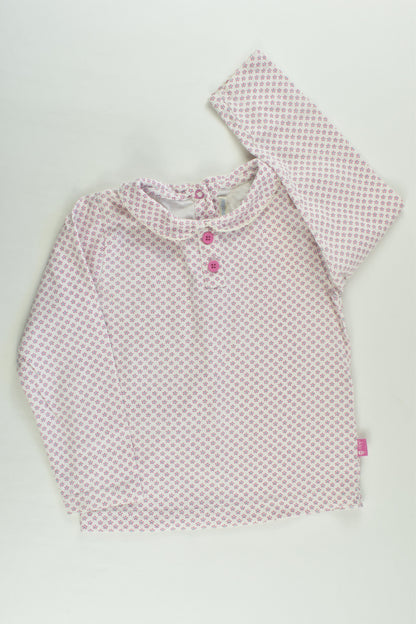 JoJo Maman Bébé Size 2-3 Collared Floral Top