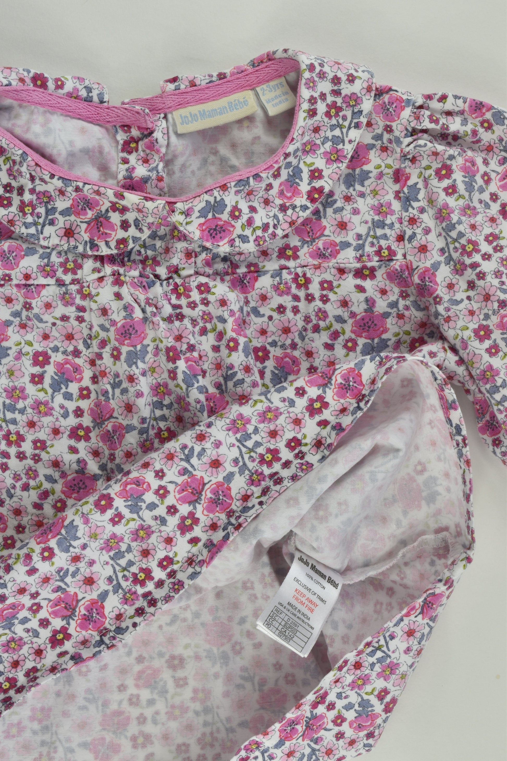 JoJo Maman Bébé Size 2-3 Liberty Print Blouse