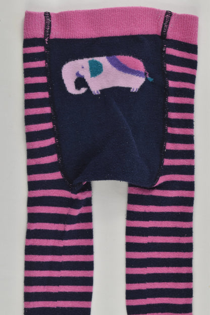 JoJo Maman Bébé Size 2-3 Striped Tights with Elephant at the Back