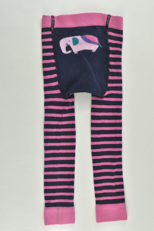 JoJo Maman Bébé Size 2-3 Striped Tights with Elephant at the Back