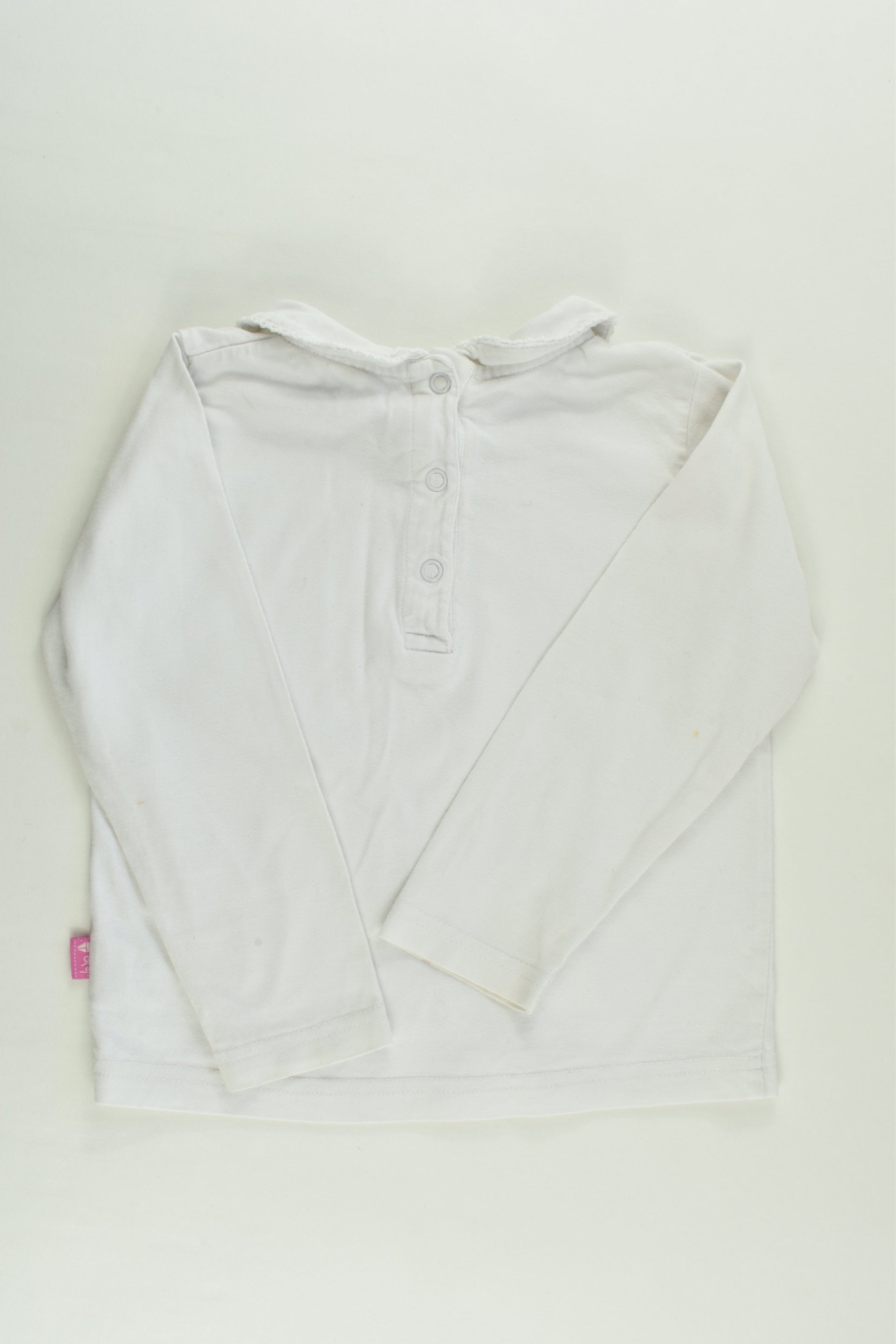 JoJo Maman Bébé Size 2-3 White Collared Top