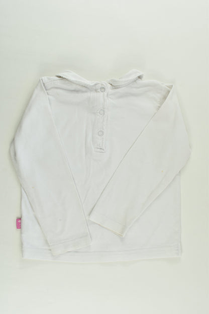JoJo Maman Bébé Size 2-3 White Collared Top