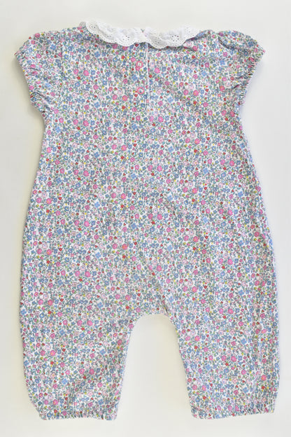 JoJo Maman Bébé (UK) Size 12-18 months (1) Collared Playsuits Striped and Liberty Print