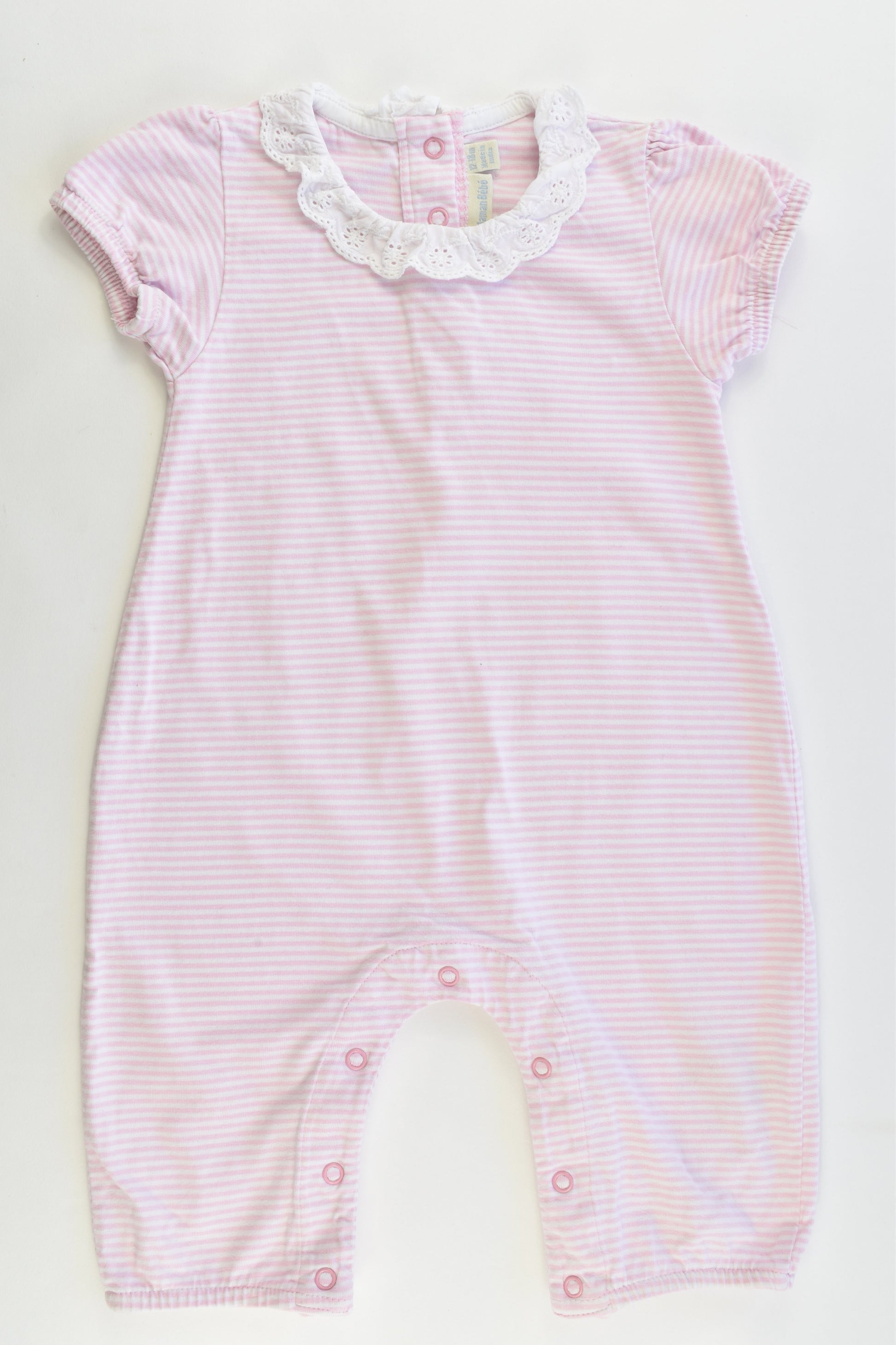 JoJo Maman Bébé (UK) Size 12-18 months (1) Collared Playsuits Striped and Liberty Print