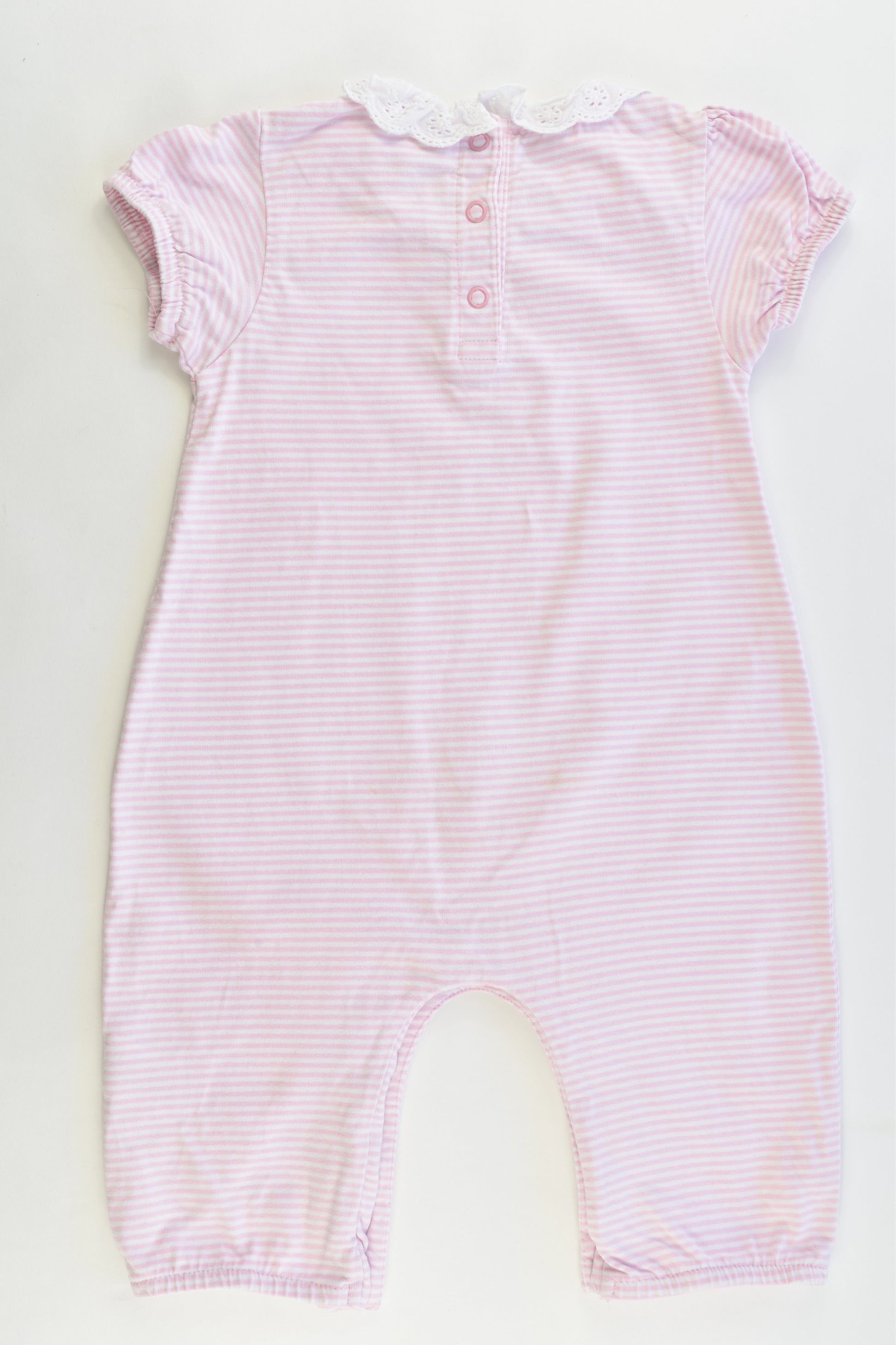 JoJo Maman Bébé (UK) Size 12-18 months (1) Collared Playsuits Striped and Liberty Print