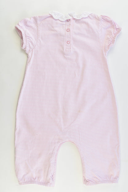 JoJo Maman Bébé (UK) Size 12-18 months (1) Collared Playsuits Striped and Liberty Print