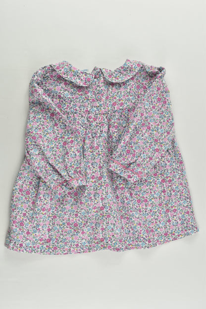 JoJo Maman Bébé (UK) Size 2 (18-24 months) Liberty Print Smocked Blouse