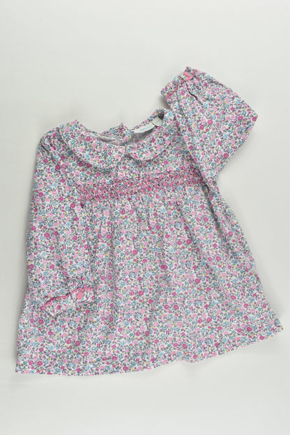 JoJo Maman Bébé (UK) Size 2 (18-24 months) Liberty Print Smocked Blouse