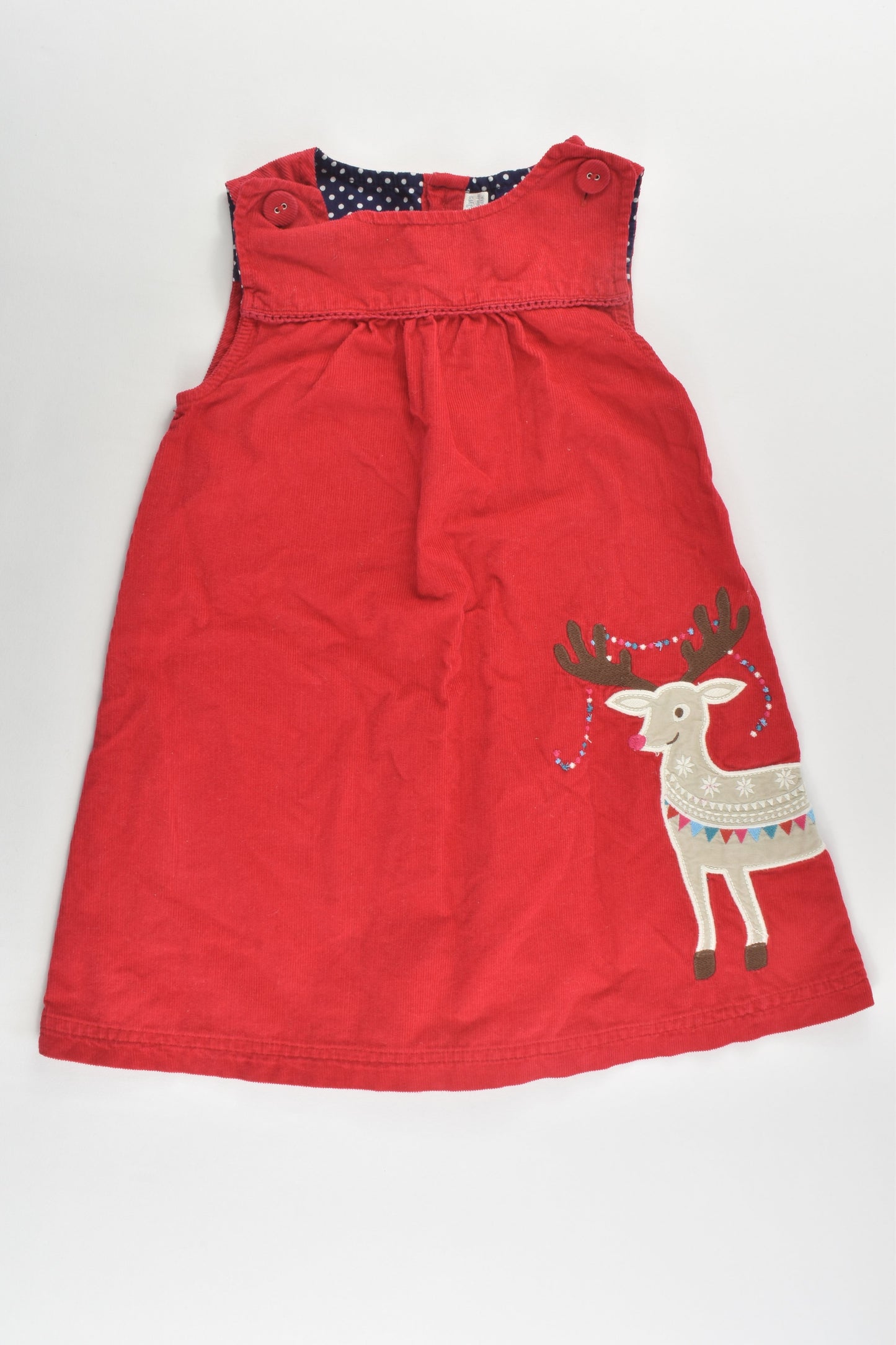 JoJo Maman Bébé (UK) Size 2-3 Lightweight Reindeer Cord Dress
