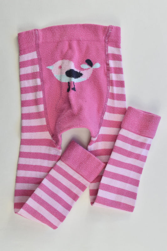 JoJo Maman Bébé (UK) Size 2-3 Striped Tights with Bird at the Back