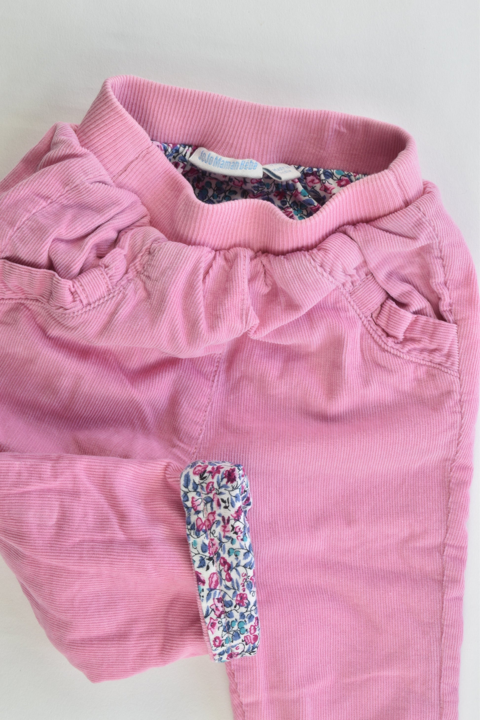 JoJo Maman Bébé (UK) Size 3-6 months (00) Liberty Print/Cord Lined Pants