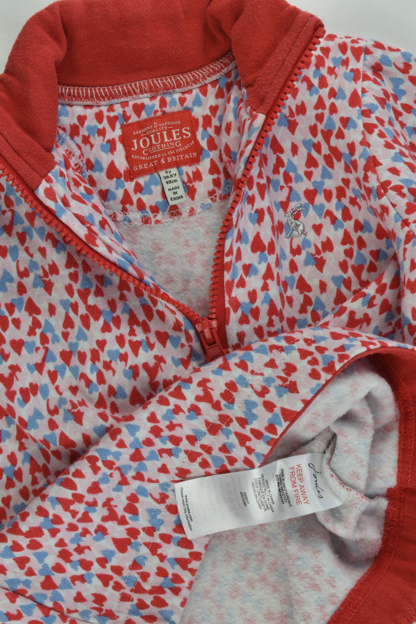 Joules Size 3 (98 cm) Love Hearts Jumper